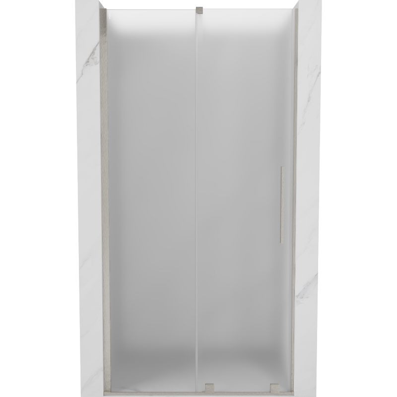 Mexen Velar Duschschiebetür 100 cm, matt, gebürsteter Nickel - 871-100-000-31-97