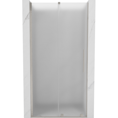 Mexen Velar Duschschiebetür 100 cm, matt, gebürsteter Nickel - 871-100-000-31-97