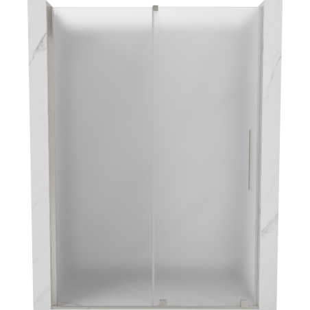 Mexen Velar Duschschiebetür 130 cm, matt, gebürstetes Nickel - 871-130-000-31-97