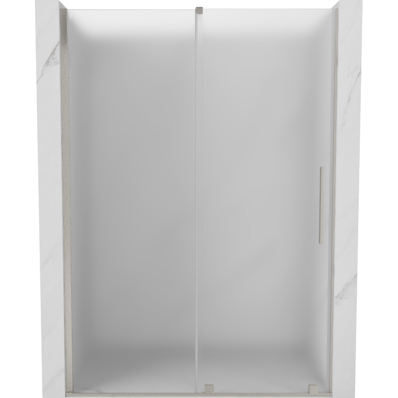 Mexen Velar Schiebetür-Duschwand 150 cm, matt, gebürsteter Nickel - 871-150-000-31-97