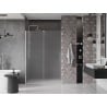 Mexen Velar Schiebetüren 140 cm, Frost, gebürsteter Nickel - 871-140-000-31-97