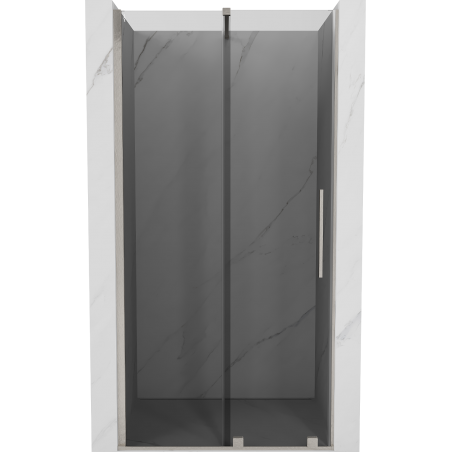 Mexen Velar Duschschiebetür 90 cm, Graphit, gebürstetes Nickel - 871-090-000-41-97