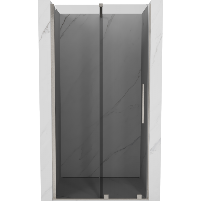 Mexen Velar Schiebetür für Dusche 100 cm, grafit, gebürstetes Nickel - 871-100-000-41-97