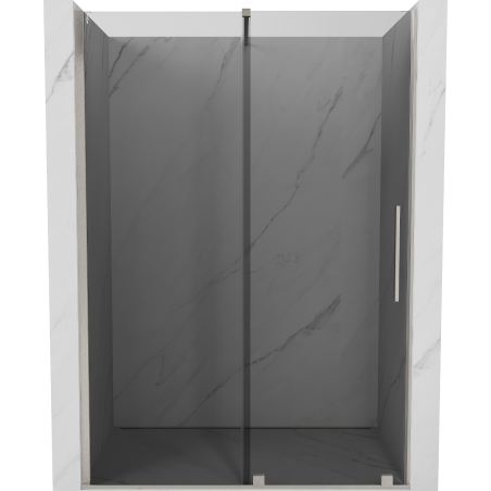 Mexen Velar Duschschiebetüren 160 cm, Graphit, gebürsteter Nickel - 871-160-000-41-97
