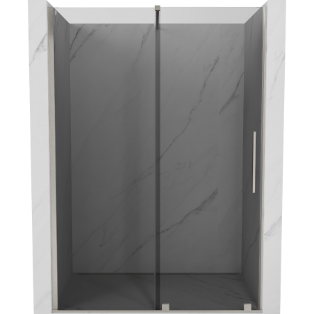 Mexen Velar Schiebetür für die Dusche 130 cm, Graphit, gebürsteter Nickel - 871-130-000-41-97