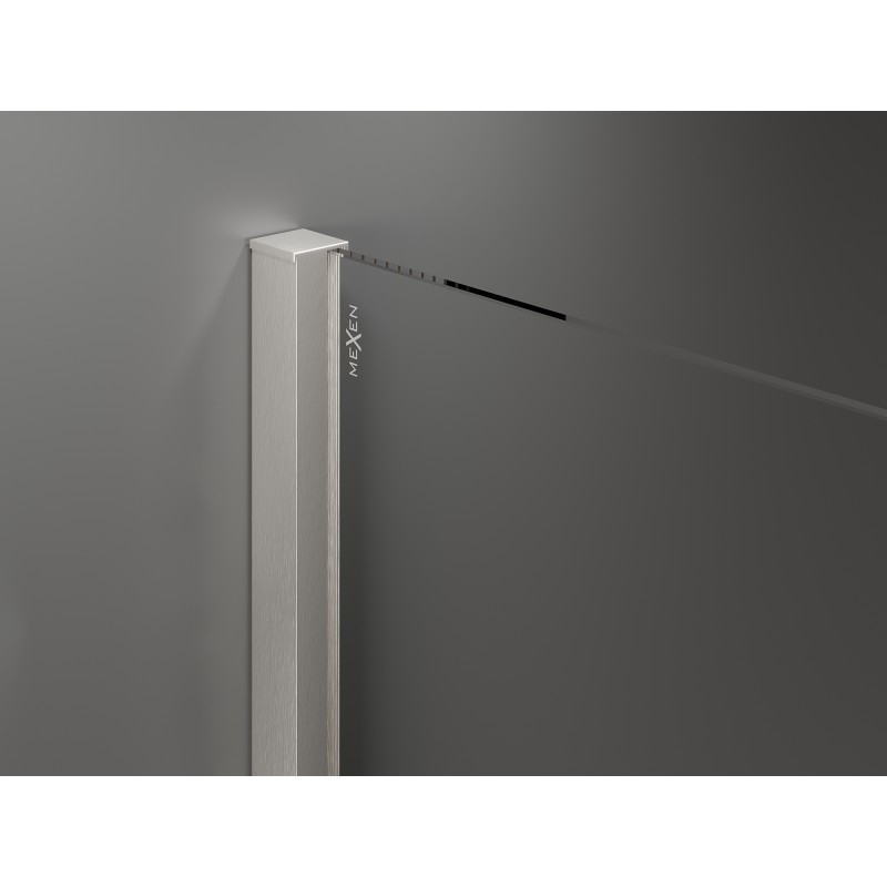 Mexen Velar Schiebetüren Duschwand 120 cm, Graphit, gebürstetes Nickel - 871-120-000-41-97