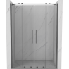 Mexen Velar Duo Schiebetür Dusche 140 cm, transparent, Gun Metal - 871-140-000-02-95