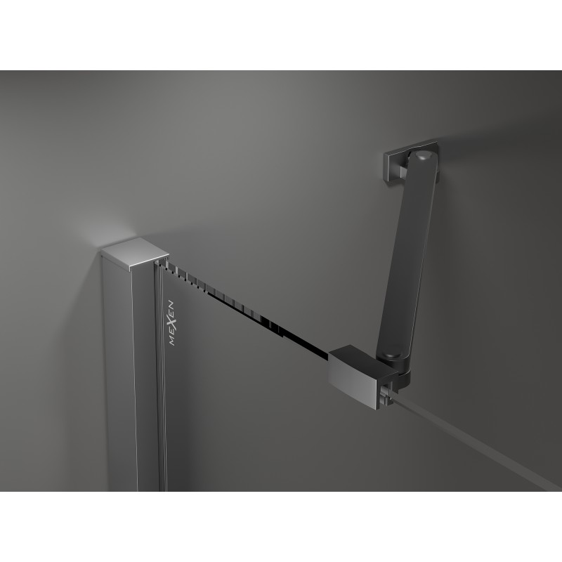 Mexen Velar Duo Schiebetür Dusche 140 cm, transparent, Gun Metal - 871-140-000-02-95