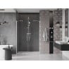 Mexen Velar Duo Schiebetür Dusche 140 cm, transparent, gebürsteter Nickel - 871-140-000-02-97