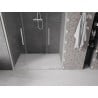 Mexen Velar Duo Schiebetür Dusche 140 cm, transparent, gebürsteter Nickel - 871-140-000-02-97