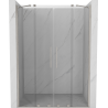 Mexen Velar Duo Schiebeduschtüren 160 cm, transparent, gebürsteter Nickel - 871-160-000-02-97