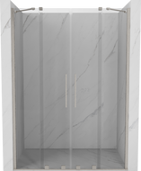 Mexen Velar Duo Schiebeduschtüren 160 cm, transparent, gebürsteter Nickel - 871-160-000-02-97
