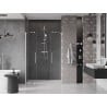 Mexen Velar Duo Schiebetür Duschabtrennung 150 cm, transparent, gebürsteter Nickel - 871-150-000-02-97