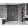 Mexen Velar Duo Schiebetür Duschabtrennung 170 cm, transparent, gebürsteter Nickel - 871-170-000-02-97