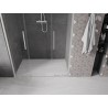 Mexen Velar Duo Schiebetür Duschabtrennung 150 cm, transparent, gebürsteter Nickel - 871-150-000-02-97