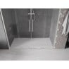 Mexen Velar Duo Schiebetür Duschabtrennung 170 cm, transparent, gebürsteter Nickel - 871-170-000-02-97