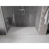 Mexen Velar Duo Schiebetüren Dusche 200 cm, transparent, gebürsteter Nickel - 871-200-000-02-97