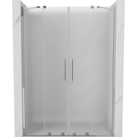 Mexen Velar Duo Schiebetüren für Dusche 140 cm, Raureif, Chrom - 871-140-000-32-01