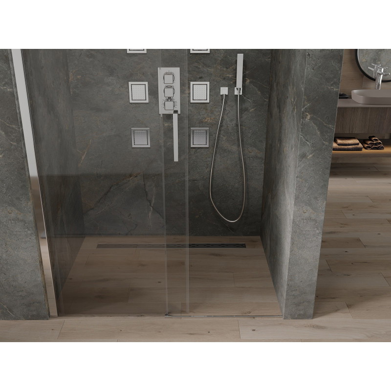Mexen Omega Schiebetüren für die Dusche 130 cm, transparent, Chrom - 825-130-000-01-00