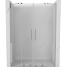Mexen Velar Duo Schiebeduschtüren 150 cm, Milchglas, Chrom - 871-150-000-32-01