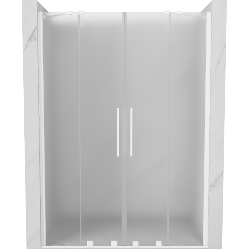 Mexen Velar Duo Schiebeduschtür 150 cm, matt, weiß - 871-150-000-32-20