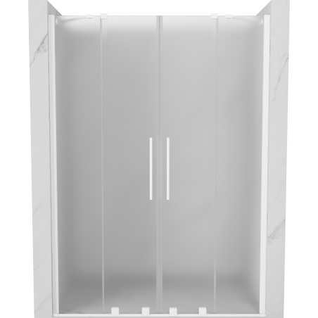 Mexen Velar Duo Schiebeduschtür 150 cm, matt, weiß - 871-150-000-32-20