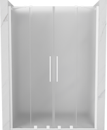 Mexen Velar Duo Schiebeduschtür 150 cm, matt, weiß - 871-150-000-32-20