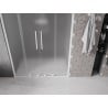 Mexen Velar Duo Schiebetür-Duschabtrennung 160 cm, Mattglas, Weiß - 871-160-000-32-20