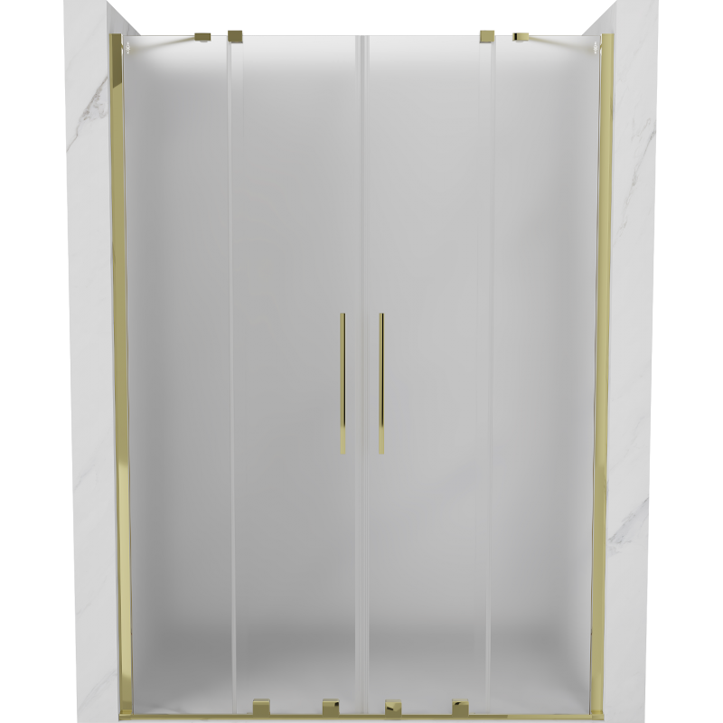 Mexen Velar Duo Duschschiebetüren 140 cm, matt, gold - 871-140-000-32-50