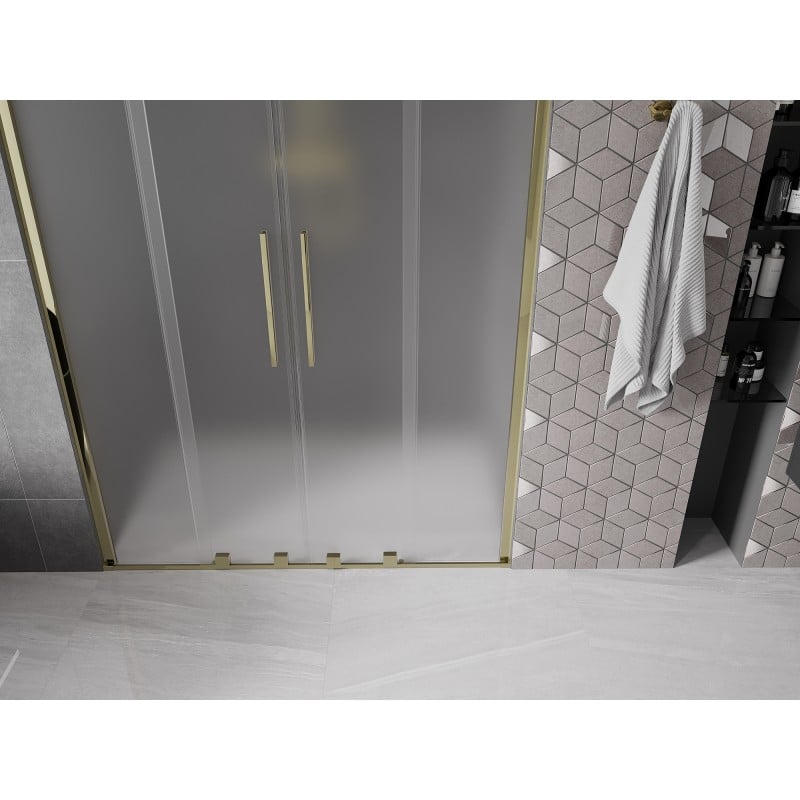 Mexen Velar Duo Duschschiebetüren 140 cm, matt, gold - 871-140-000-32-50