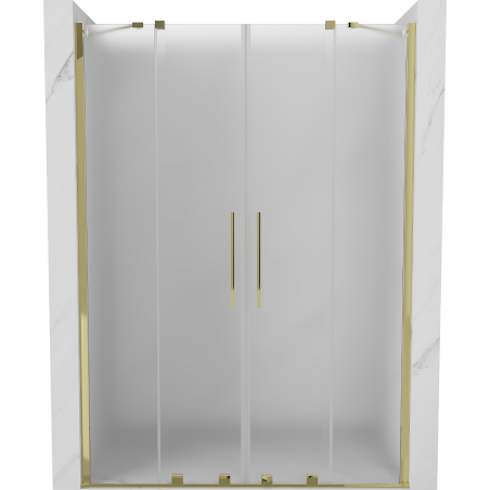 Mexen Velar Duo 150 cm Schiebetür Duschabtrennung, mattiert, gold - 871-150-000-32-50