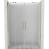 Mexen Velar Duo Schiebetür Duschwand 160 cm, mattiert, gold - 871-160-000-32-50