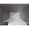 Mexen Velar Duo Schiebetür Duschwand 160 cm, mattiert, gold - 871-160-000-32-50