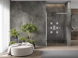 Mexen Omega Schiebeduschtür 100 cm, transparent, Chrom - 825-100-000-01-00