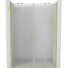 Mexen Velar Duo Schiebetür-Duschwand 150 cm, matt, gebürstetes Gold - 871-150-000-32-55