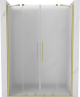 Mexen Velar Duo Schiebetür-Duschwand 150 cm, matt, gebürstetes Gold - 871-150-000-32-55