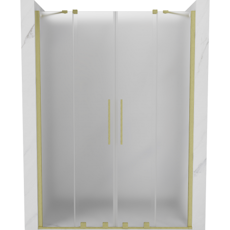 Mexen Velar Duo Schiebetüren 140 cm, matt, gebürstetes Gold - 871-140-000-32-55