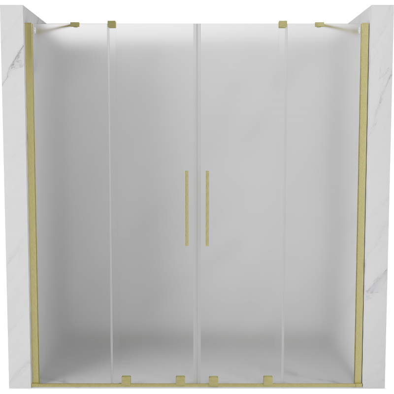 Mexen Velar Duo Schiebetür 180 cm, mattiert, gold gebürstet - 871-180-000-32-55