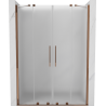 Mexen Velar Duo Schiebetür Duschwand 140 cm, matt, Roségold - 871-140-000-32-60