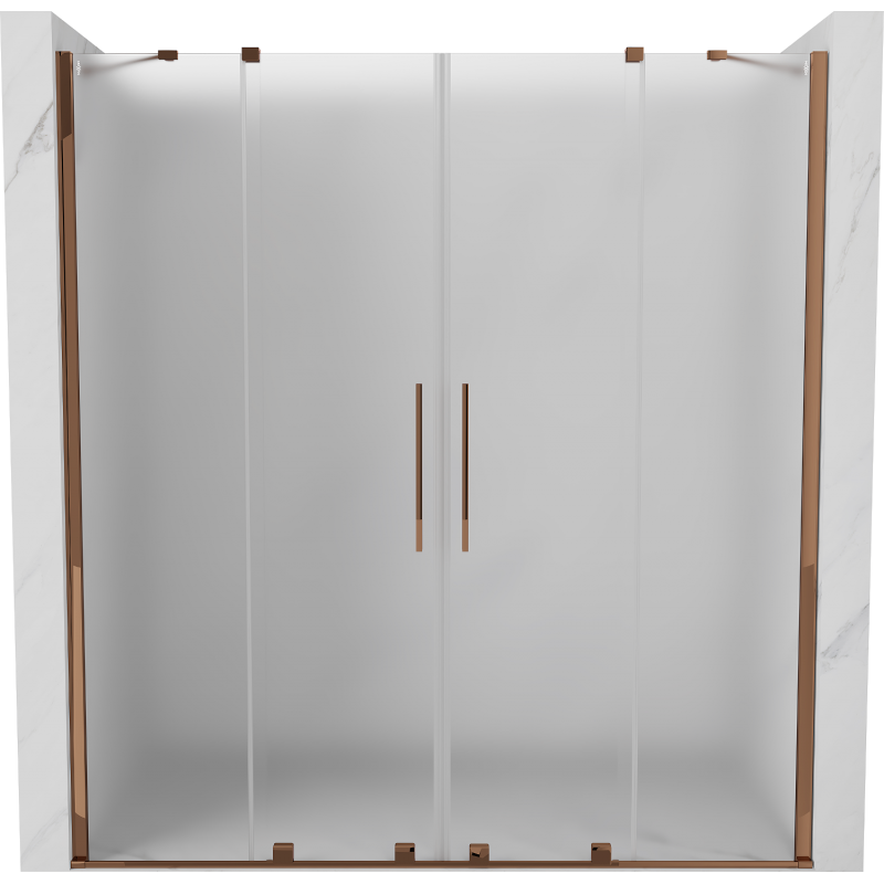 Mexen Velar Duo Schiebetür 180 cm, Mattglas, Roségold - 871-180-000-32-60