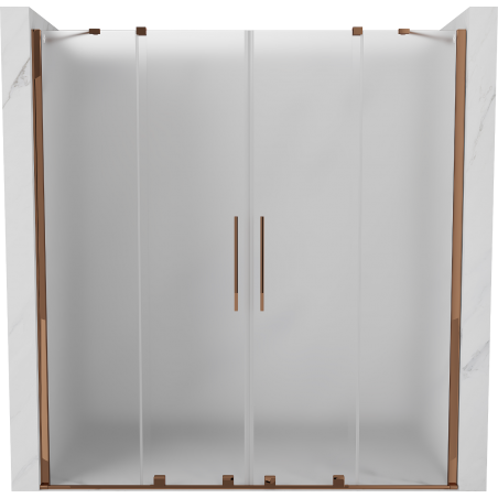 Mexen Velar Duo Schiebetür 180 cm, Mattglas, Roségold - 871-180-000-32-60