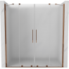 Mexen Velar Duo Schiebetür Dusche 200 cm, matt, Roségold - 871-200-000-32-60