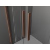 Mexen Velar Duo Schiebetür-Duschkabine 160 cm, Mattglas, gebürstetes Kupfer - 871-160-000-32-65