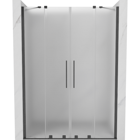 Mexen Velar Duo Schiebetüren 150 cm, Frost, Gun Gray gebürstet - 871-150-000-32-66