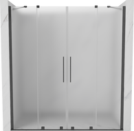 Mexen Velar Duo Schiebetür-Duschwand 200 cm, matt, gebürstetes Gun Gray - 871-200-000-32-66