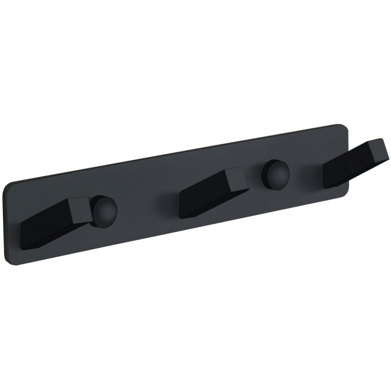 Mexen dreifacher Handtuchhaken, schwarz - 709173-70