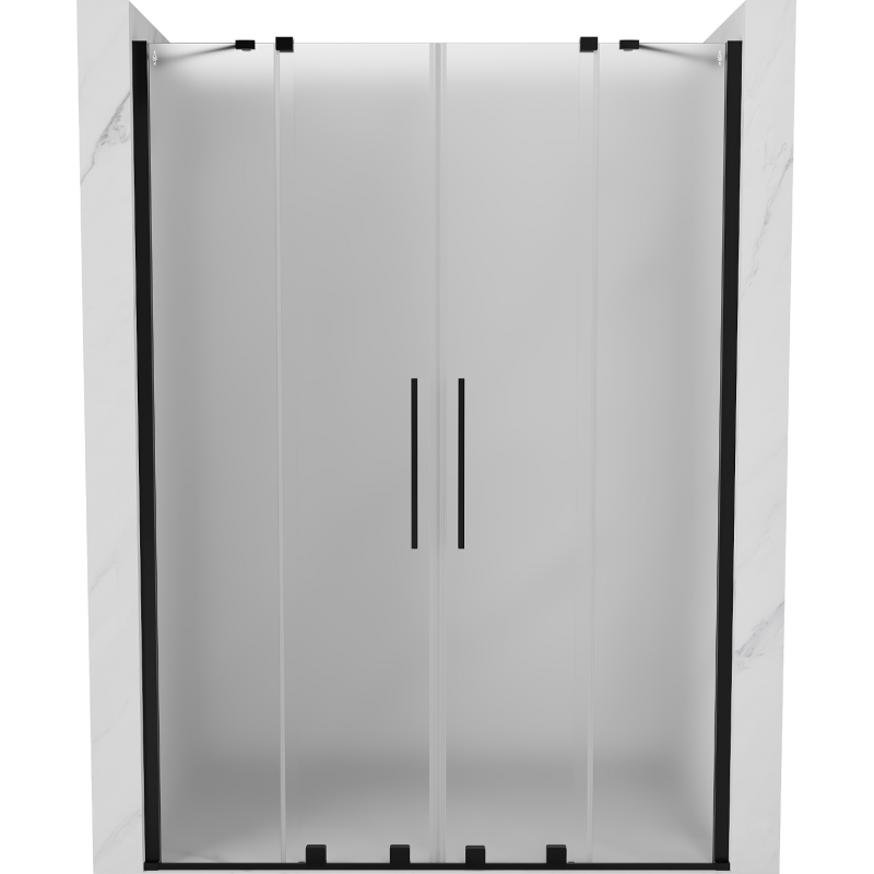 Mexen Velar Duo Schiebeduschtür 160 cm, matt, schwarz - 871-160-000-32-70
