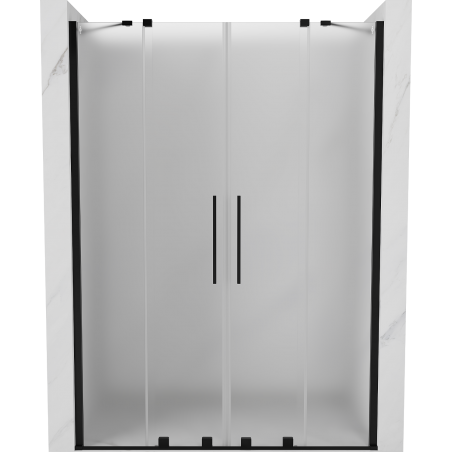 Mexen Velar Duo Schiebeduschtür 160 cm, matt, schwarz - 871-160-000-32-70