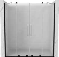 Mexen Velar Duo Schiebetüren für die Dusche 180 cm, matt, schwarz - 871-180-000-32-70