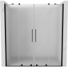 Mexen Velar Duo Schiebetür Dusche 200 cm, matt, schwarz - 871-200-000-32-70